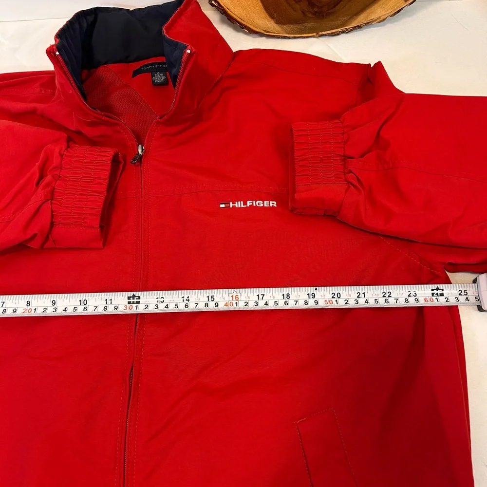Tommy Hilfiger Water-Resistant Hooded Regatta Red‎ Jacket Men’s Size XL